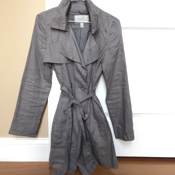 Old Navy Jackets & Blazers - Gray double breasted trench ‘jean like’ coat